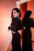 Gown with sleeves Formal black dresses for women